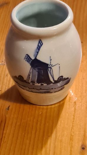 Dutch Delft Hand Painted Blue And White Ornament. 7 in total.All Marked.