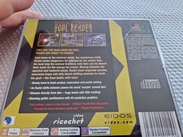 Legacy of Kain Soul Reaver PlayStation1 Ps1 PlayStation2 Ps2 Games Original