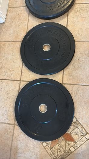 120kg Olympic Bumper Weight Plates Set (100kg + 20kg Barbell)
