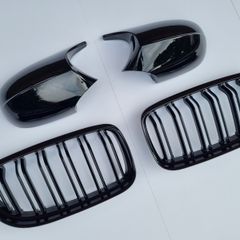 BMW 3 Series E90 E91 Lci Kidney Grilles & Mirror Covers Set Brand New