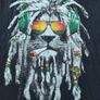 Rastafari Reggae Smoking Lion Men's T-shirt Size XL Image 2