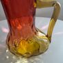 Victorian Amberina Art Glass Pitcher Jug.  Hand Blown c.1885 to 1900 Image 3