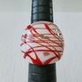 Lucite White Red Gold Statement Ring Image 6