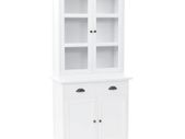 Welsh Dresser with 4 Doors MDF and Pinewood 80x40x180 cm