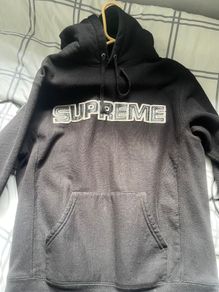 Supreme black hoodie mens hoodie medium