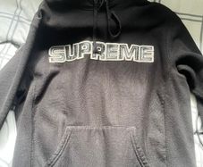 Supreme black hoodie mens hoodie medium