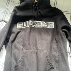 Supreme black hoodie mens hoodie medium