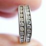 Vintage Sterling Silver & Cubic Zirconia Hoops Earrings 2,7g Image 5