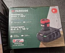 Parkside 12V Charger.  Indoor Outdoor Maintenance DIY Projects Garage Garden Mechanic 12V 20V 40V Xteam Cordless Brushless Power Tools Lidl