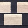 1922 Ireland 4-line Overprint Stamps printed by Dollard High Value Set (2s6d choc, brown, 5s rose red & 10s grey-blue) in Black  Mounted Mint Image 3