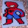 Spiderman Inspired chunky knit blanket - Handmade Image 6
