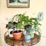 Vintage Wicker and Iron Large Tray, Home Decor Display Image 7