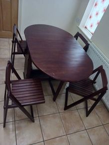 Folding table and chairs