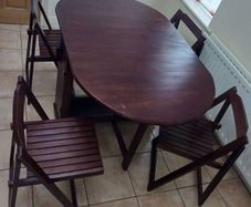 Folding table and chairs