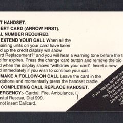 1994 Ireland 20 unit Black-Back Cottage (Used for Train Trial) (Solaic S03) Call Card