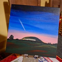 Comet over Newgrange | Original Framed Acrylic Painting
