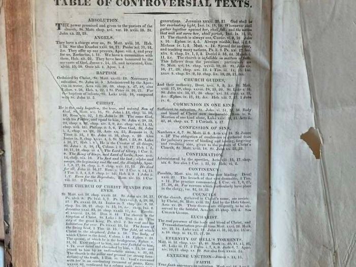 James A. M Namara. Controversial Rhemish Bible. Ireland, Cork City, 1818. The New Testament, Translated From The Latin Uulgate, First Published At The English College, At Rheims, A. D. 1582