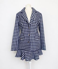 Savida Houndstooth Blazer and Skirt Matching Set, Size S, New