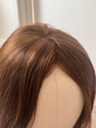 Human hair wig brown