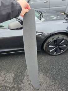Tesla Model 3 Highland OEM Dashboard Trim Wing Grey Fabric 1774494-10-C - NEW Take-Off