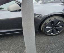 Tesla Model 3 Highland OEM Dashboard Trim Wing Grey Fabric 1774494-10-C - NEW Take-Off