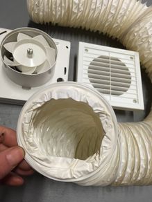 4" Fan with Timer Ducting and Grill Set