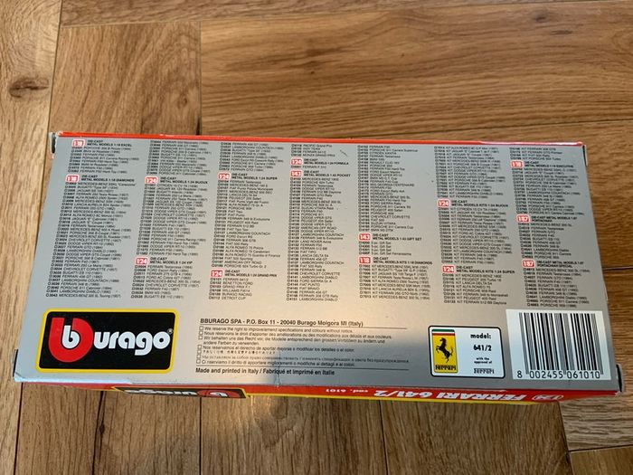 Burago F1 Ferrari 641-2 Model Boxed :: Jean Alesi