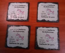 Unicorn coasters