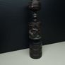 Heavy African Carved Wooden Candle Holder / Decorative Stand 25.5cm Image 3