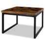 Coffee Table Teak Resin 60x60x40 cm Black and Brown Image 4