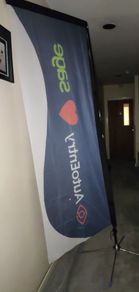 2 Advertising Flag Poles Rectangle