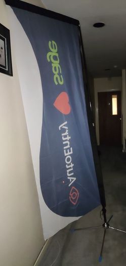 2 Advertising Flag Poles Rectangle