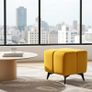 Bubble Cube Pouffe  Velvet Upholstery, Designer Accent Seat Image 5