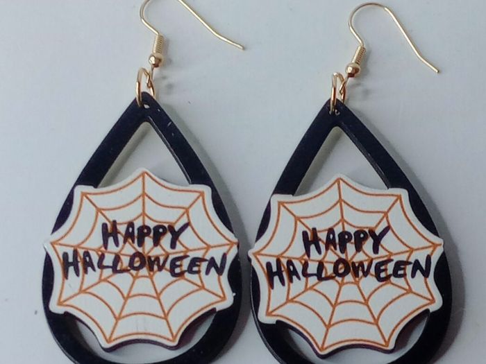 Happy Halloween Waterdrop Earrings