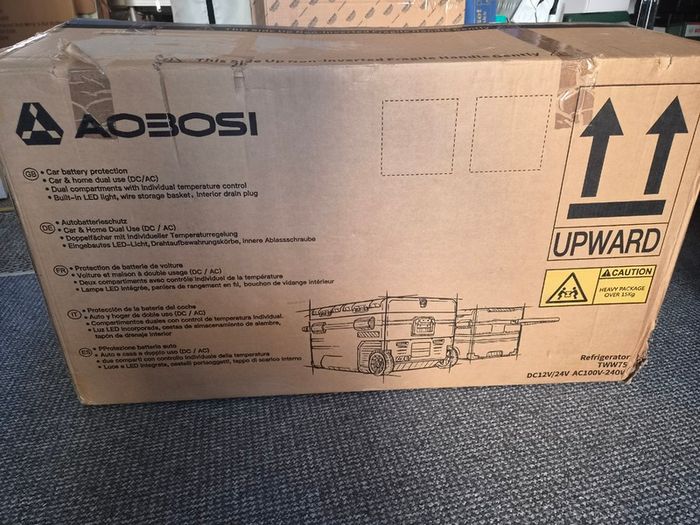 AAOBOSI Camping Fridge 75L, Car Fridge Dual Zone