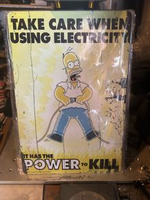 Simpsons metal wall signs
