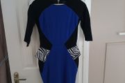 River island blue peplum dress size 8/10