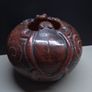 Brazilian Terracotta Folk Art Pottery Vessel with Frogs Signed Elizabeth Paiva 12cm Image 3