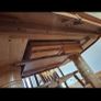solid oak extendable table and six chairs Image 5