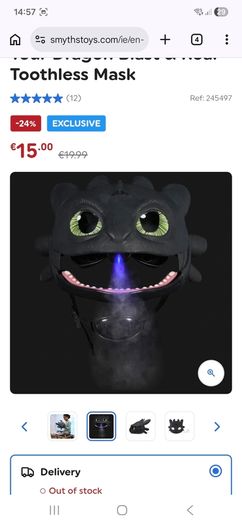 How To Train Your Dragon Blast & Roar Toothless Mask
