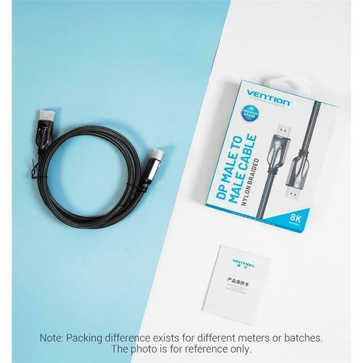VENTION 3M Premium DisplayPort 1.4 UHD/3D 8K (7680x4320@60Hz) 32.4Gbps Luxury Model (Zinc Alloy/Nylon Braided/Gold Plated) Cable (Brand New/Warranty)