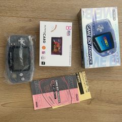 Nintendo Gameboy Advance AGB-001 Milky Blue Boxed with Manual and FlashCard 2GB