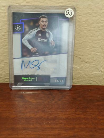 2024-25 Topps Museum Collection Morgan Rogers certified autograph trading card serial numbered 40/99.