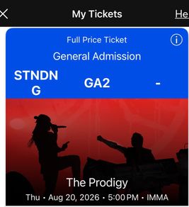 Prodigy Ticket