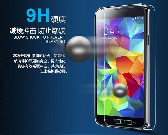 2 x Tempered Glass Screen Protector for Samsung Galaxy S5