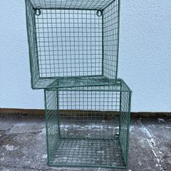 Sostrene Grene 2x Green wire cube shelves