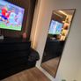 brass mirror with led strip lighting + drawers Image 4