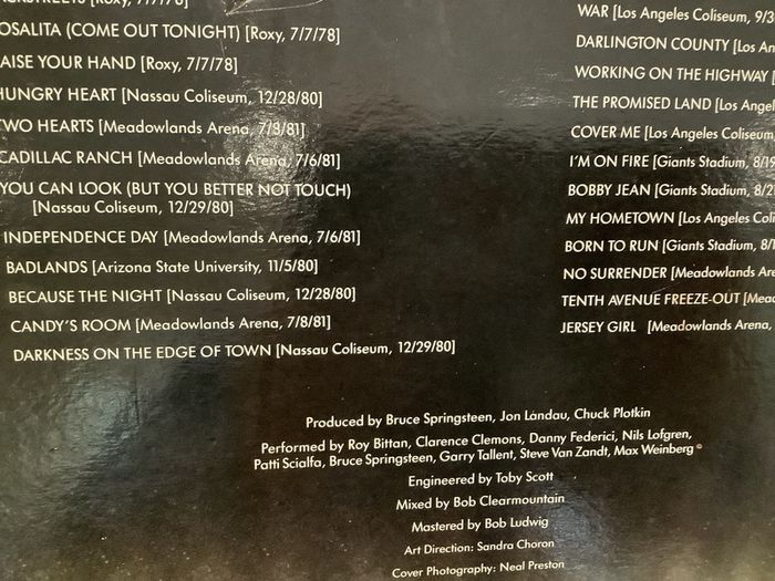 Bruce Springsteen Box Set 75 /85 in Excellent Condition