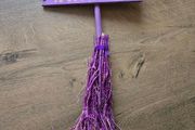 Halloween sign witch broom