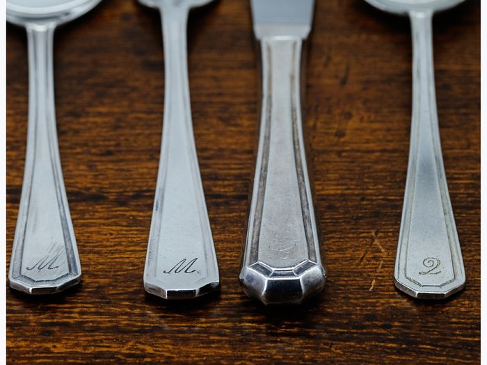 Silver Plated Cutlery Set 36 Pce Set Monogrammed